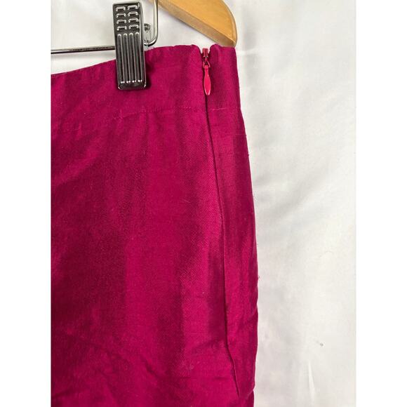 Talbots Pants Womens Sz 12 Pink Signature Tapered Ankle Lined Silk Wool Blend - Picture 9 of 11